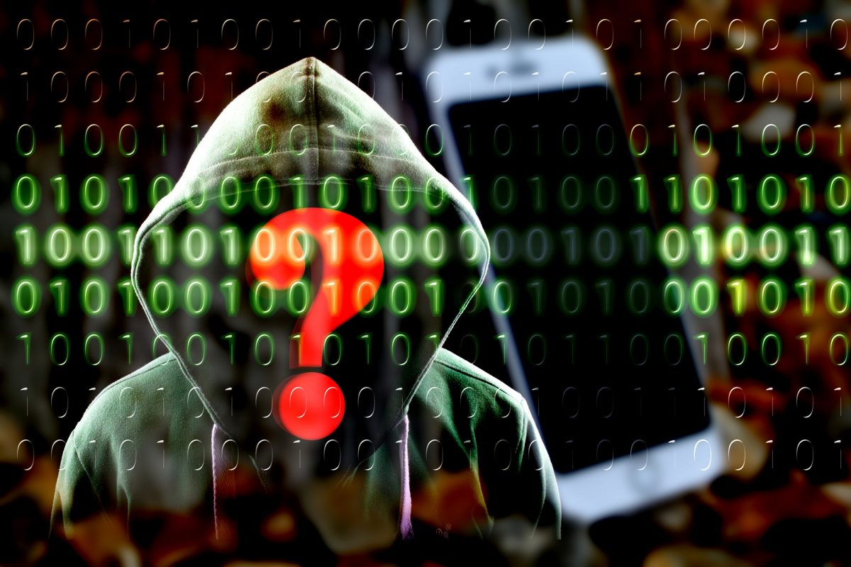 An anonymous hacker can gain access to sensitive phone data through Smishing.
